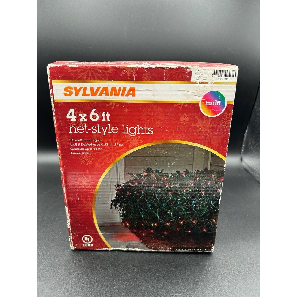 Sylvania Multi Color 4x6 Net Style Lights Home Decor Holidays Christmas